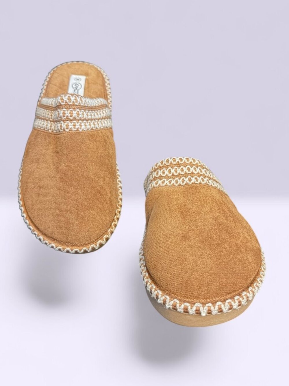 Like New White Mountain "Icebin" Chestnut Tan Faux Fur Slipper Sz M (7-8)